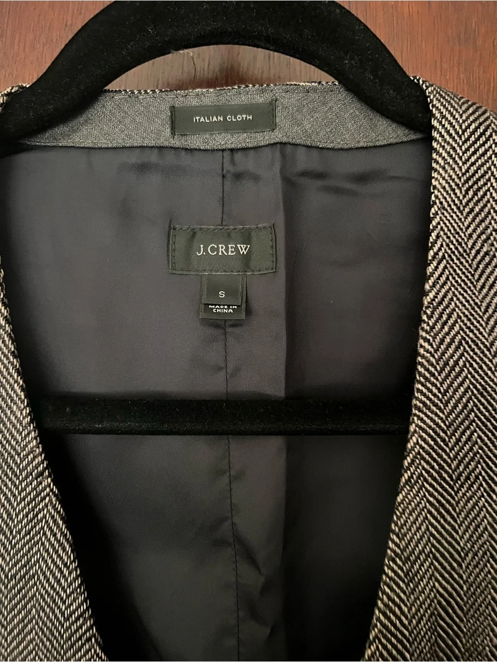 J. Crew Men's Gray Herringbone Dress Vest